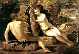 Adam Canvas Paintings - Adam and Eve
